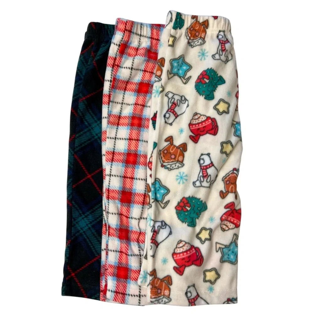 NWT Wondershop Festive Fleece Christmas Kids Pajama Bottoms Jammies 18 month